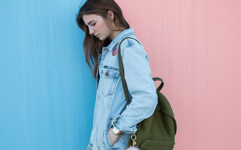 woman in blue denim